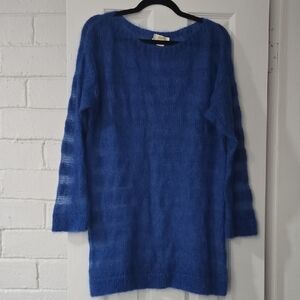 Maeve by Anthropologie sheer blue wool blend lightweight sweater Size Medium